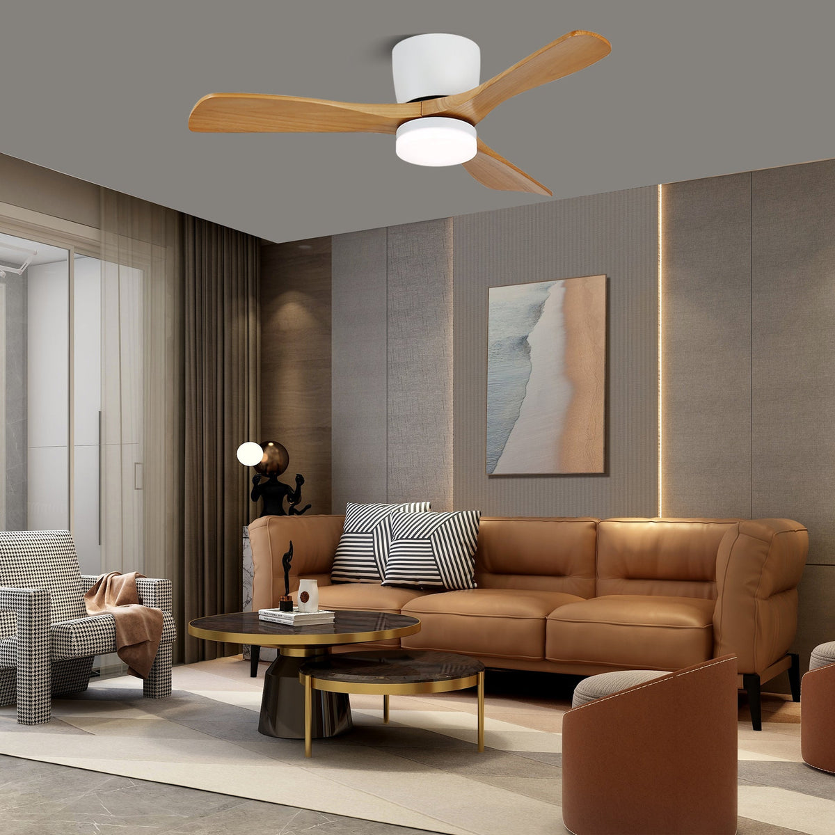 Knox ventilador de techo con luz minimalista