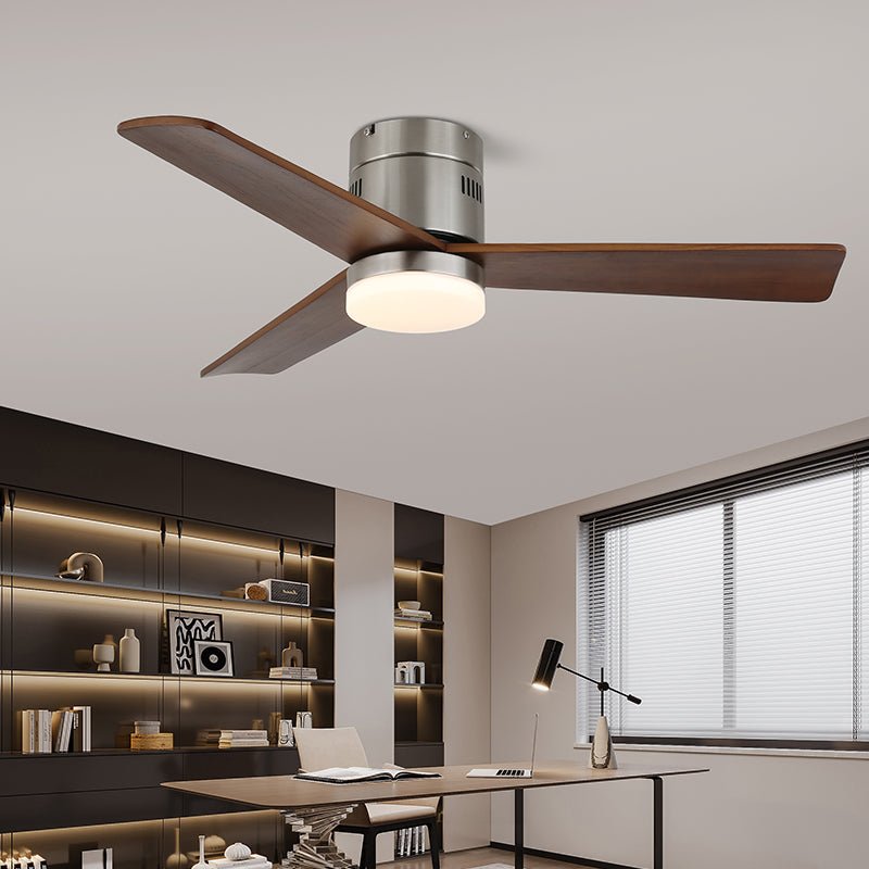 Eris ventilador de techo con luz minimalista de madera