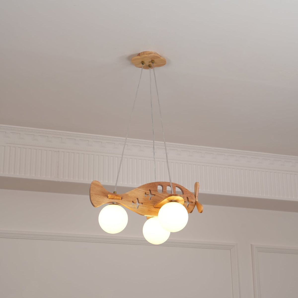 Aldenine lámpara colgante artística de madera