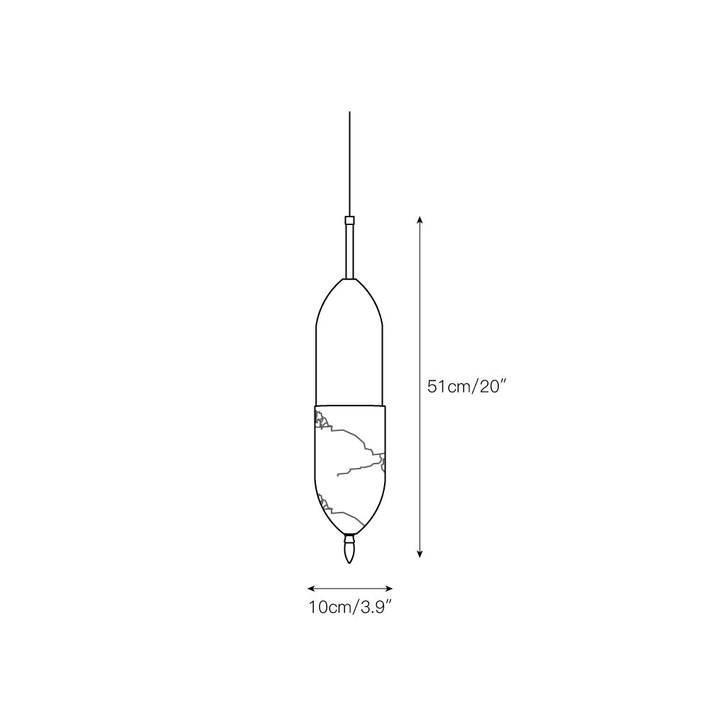 Himinuvye lámpara colgante minimalista de bolus en latón con sombra de alabastro
