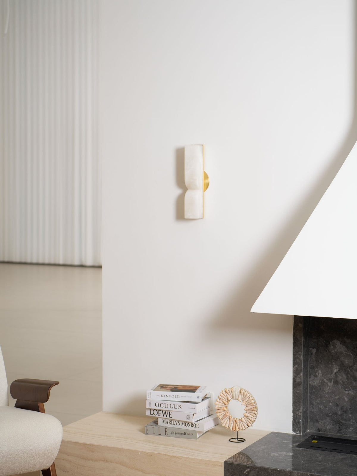 Niveelle aplique de pared rectangular de alabastro
