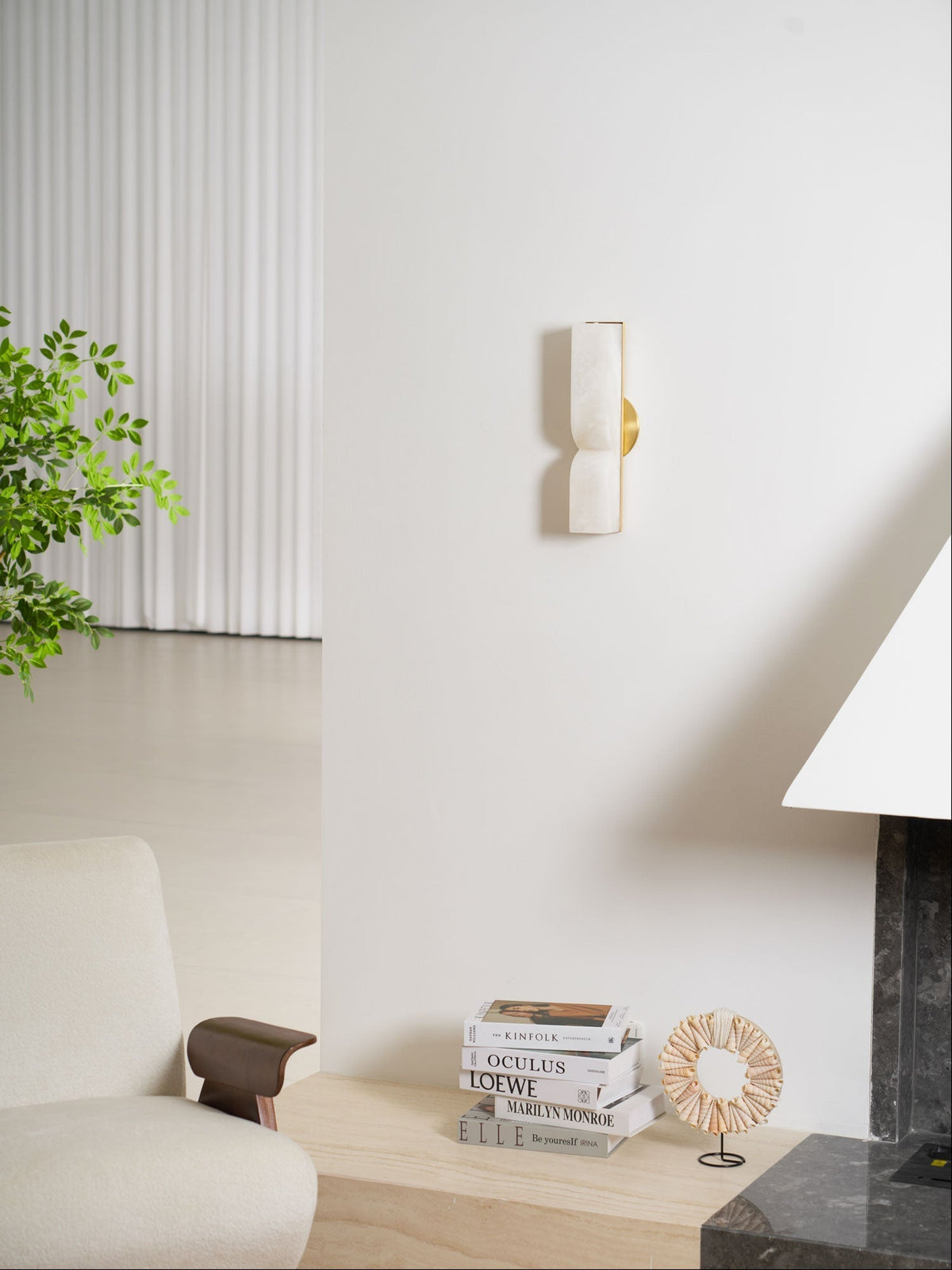 Niveelle aplique de pared rectangular de alabastro