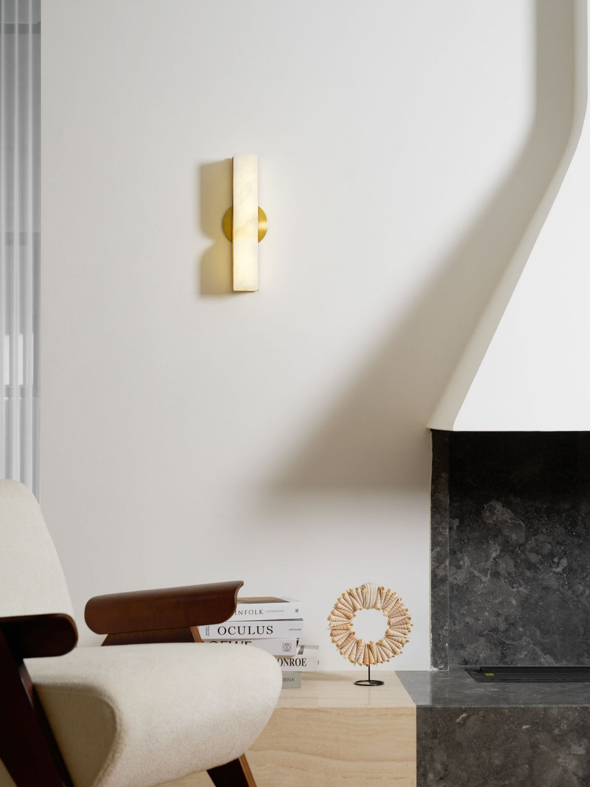 Niveelle aplique de pared rectangular de alabastro