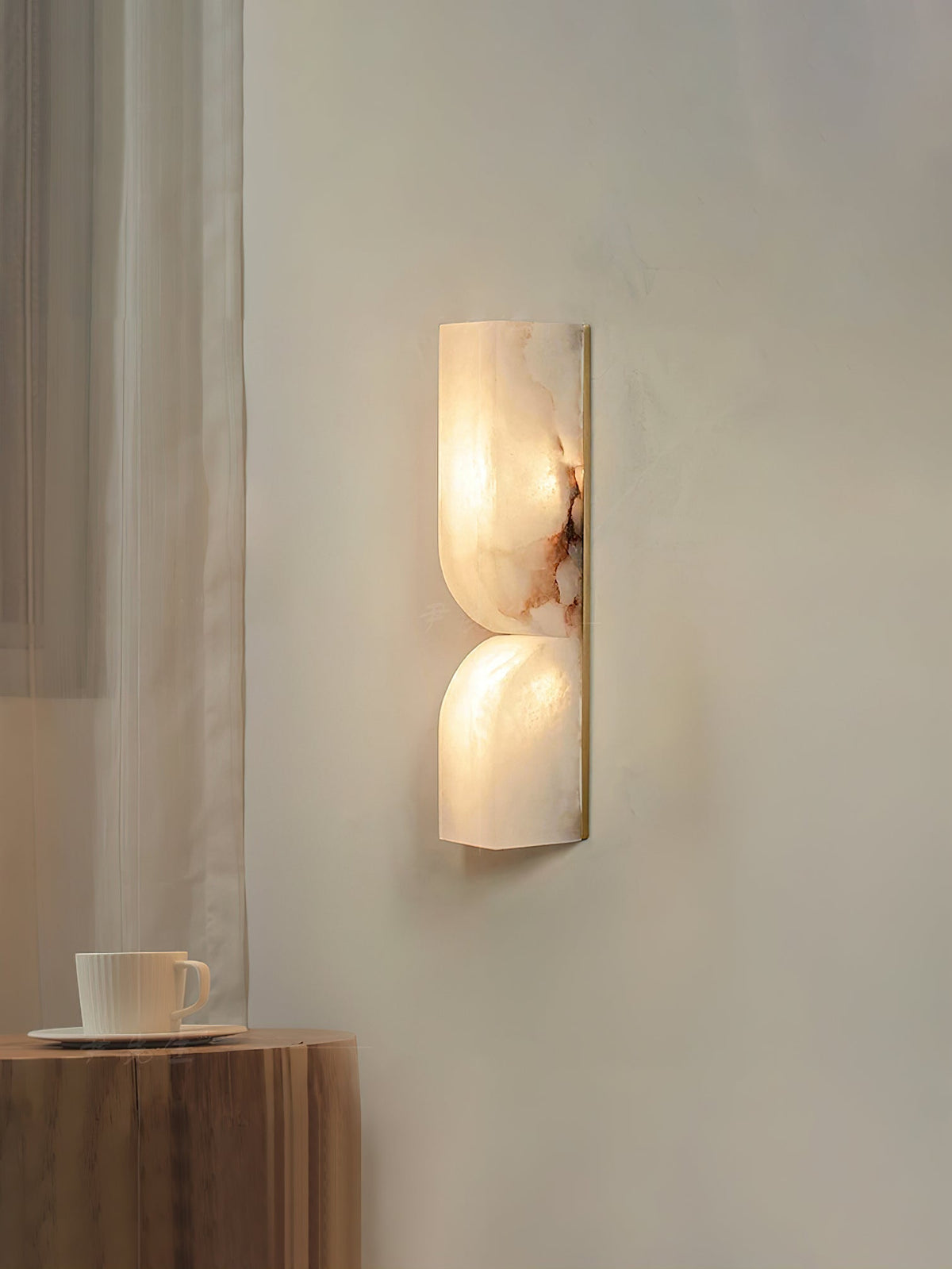 Niveelle aplique de pared rectangular de alabastro