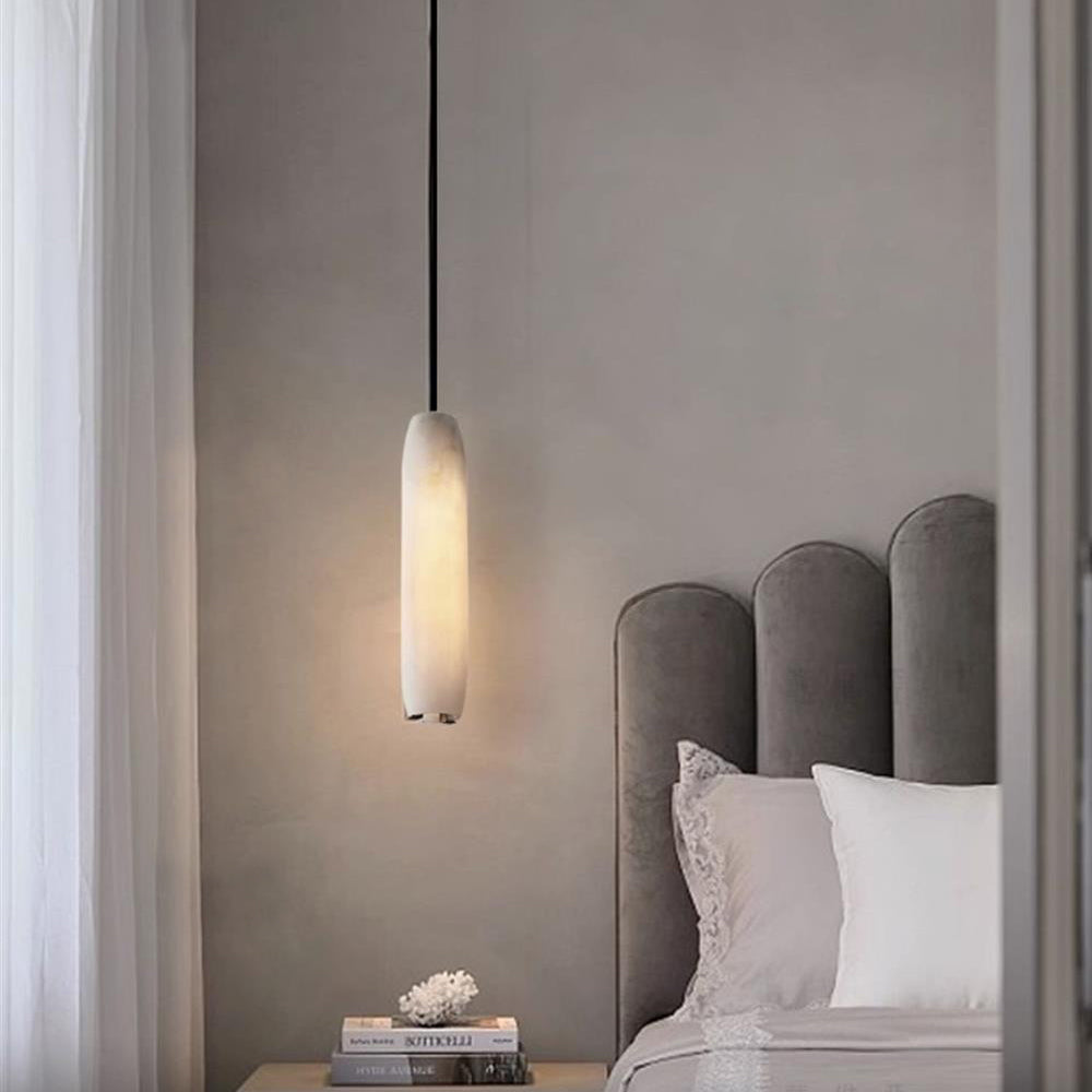 Orven lámpara colgante Flute moderna minimalista de alabastro