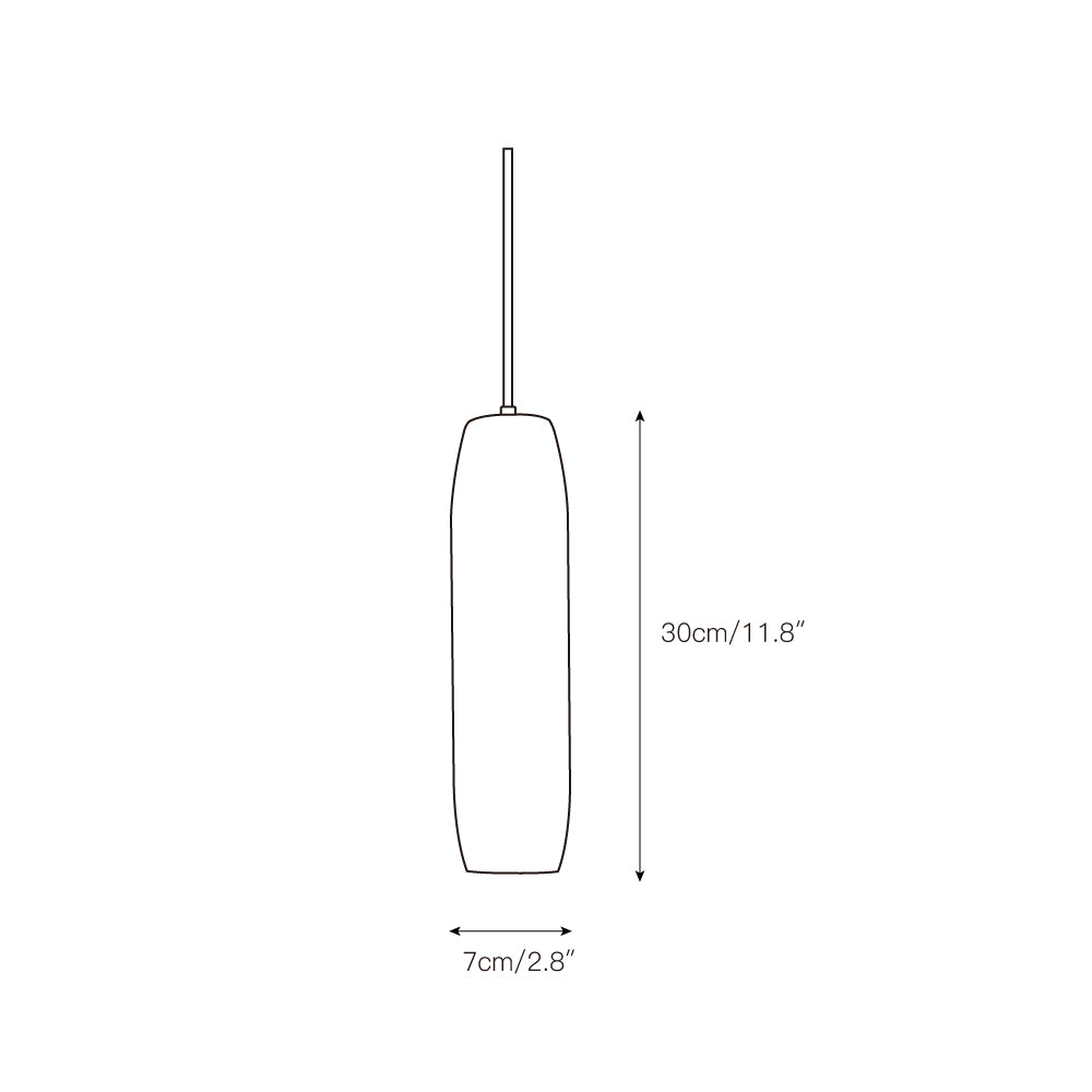 Orven lámpara colgante Flute moderna minimalista de alabastro