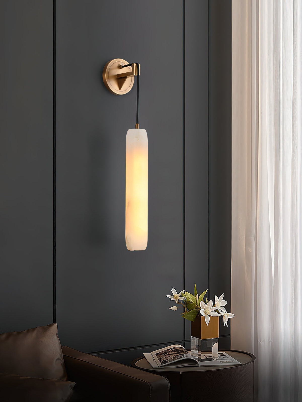 Aplique de pared Individual Creatividad Flute alabastro