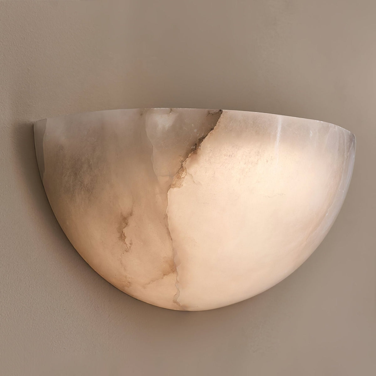 Albinelia aplique de pared de medio luna en alabastro