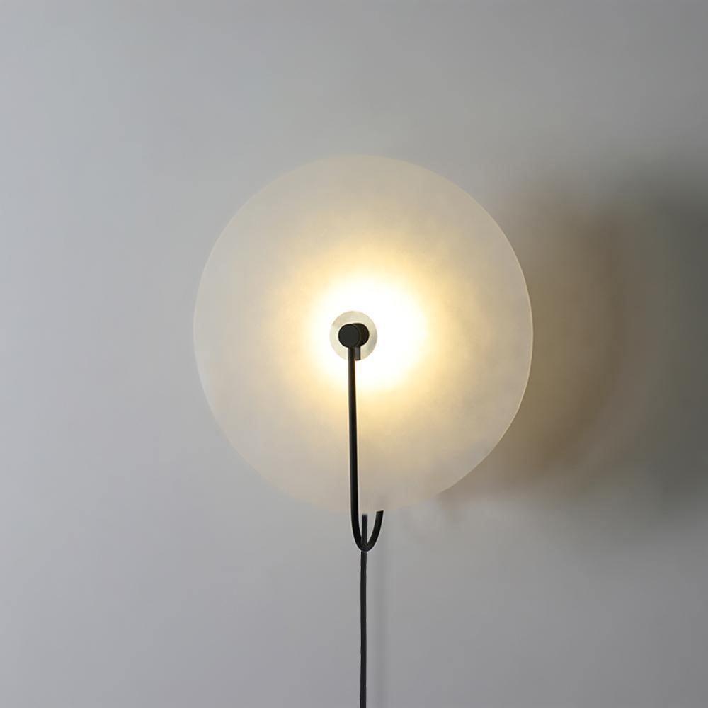 Albeaine aplique de pared de globo en alabastro con enchufe