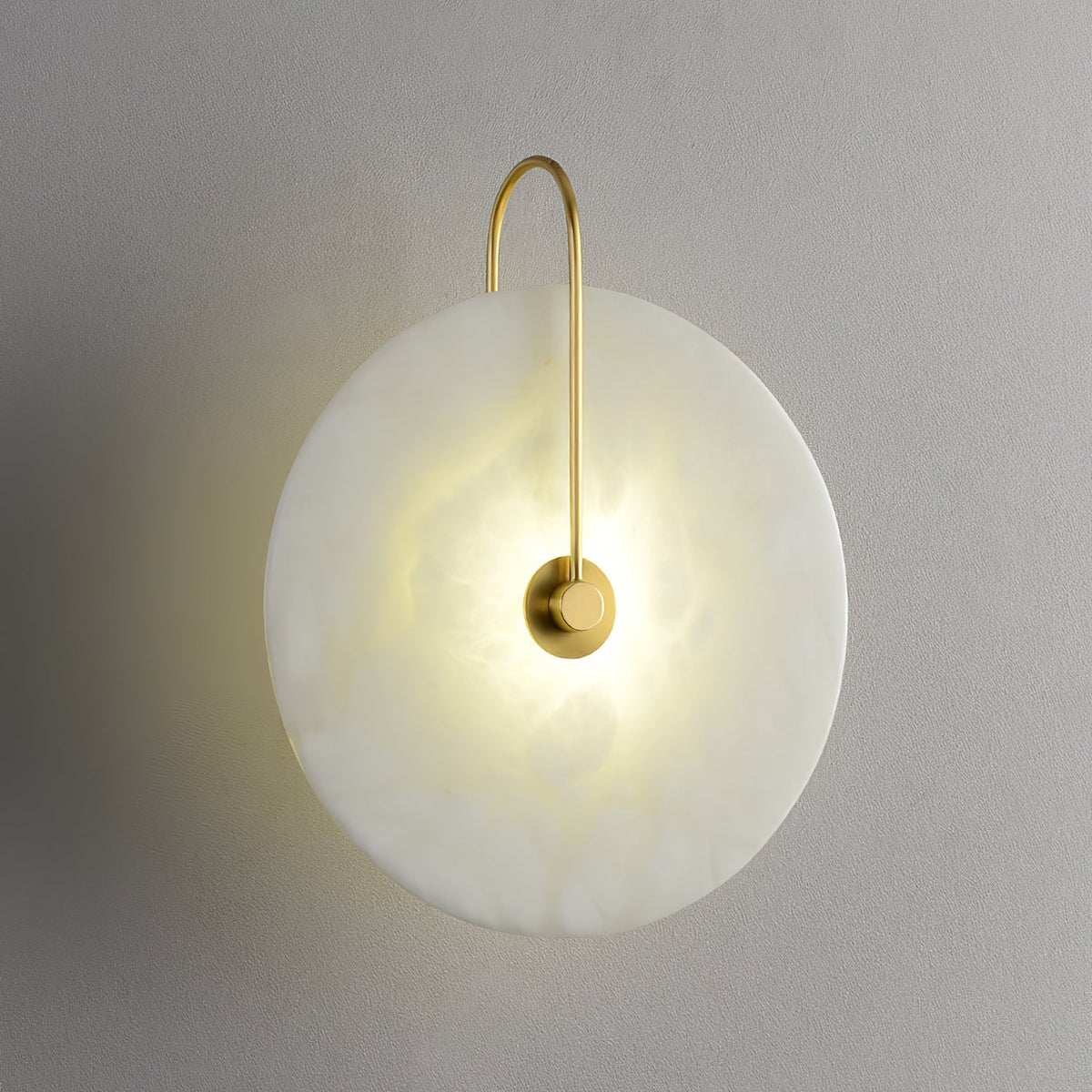 Albeenne aplique de pared con globo de alabastro