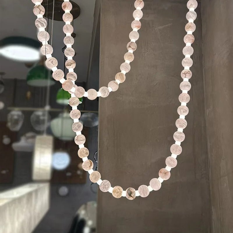Grempt alabastro Pearl Necklace lámpara de araña