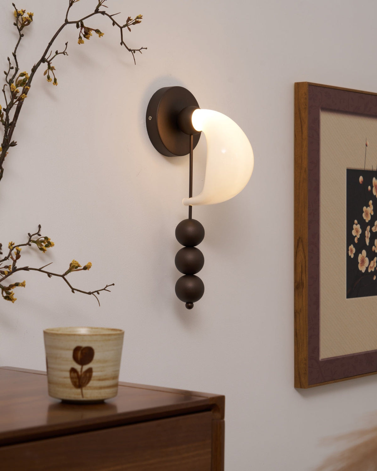 Viphaor aplique de pared Premium elegancia con vidrio de arte