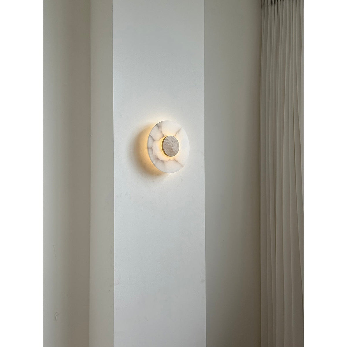 Rauduvyi aplique de pared moderno minimalista de alabastro