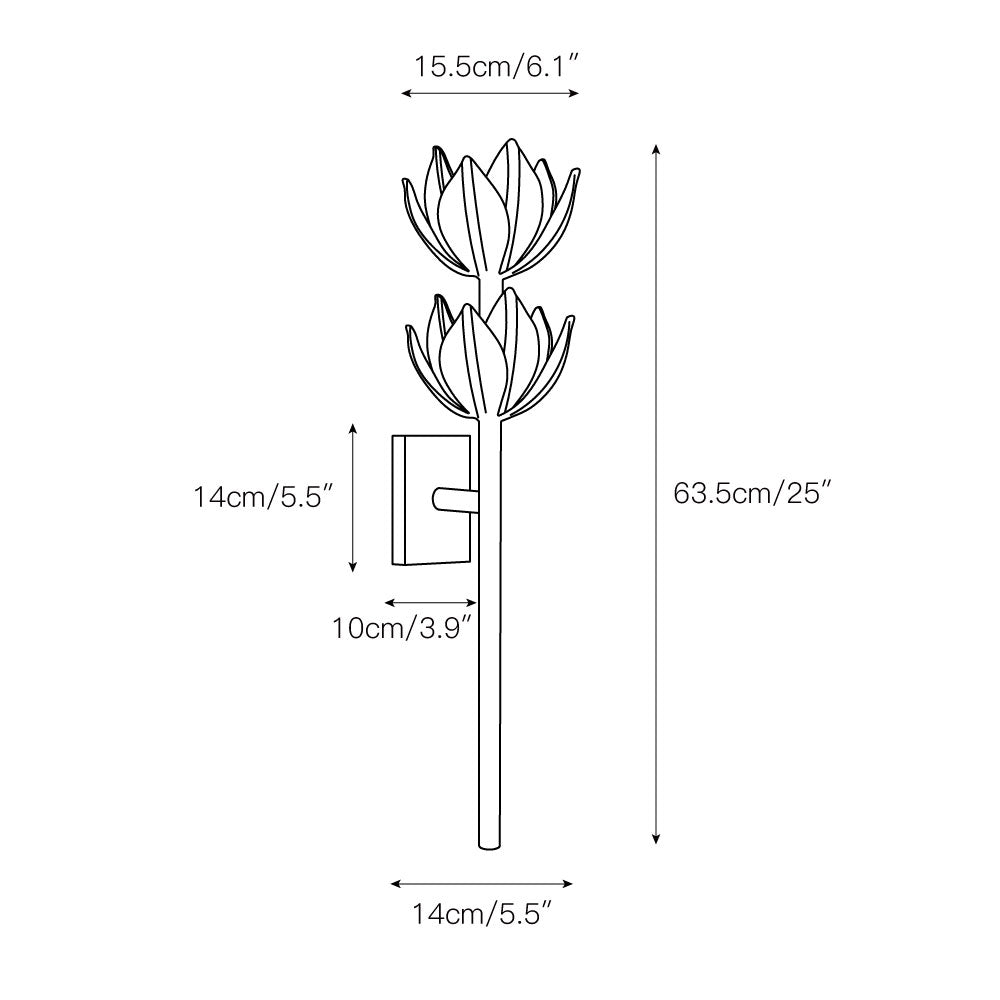 Ulfuvyn aplique de pared moderno minimalista de latón