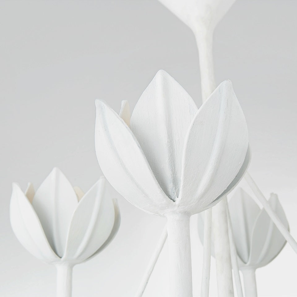 Alberto lámpara de araña moderna minimalista floral en latón