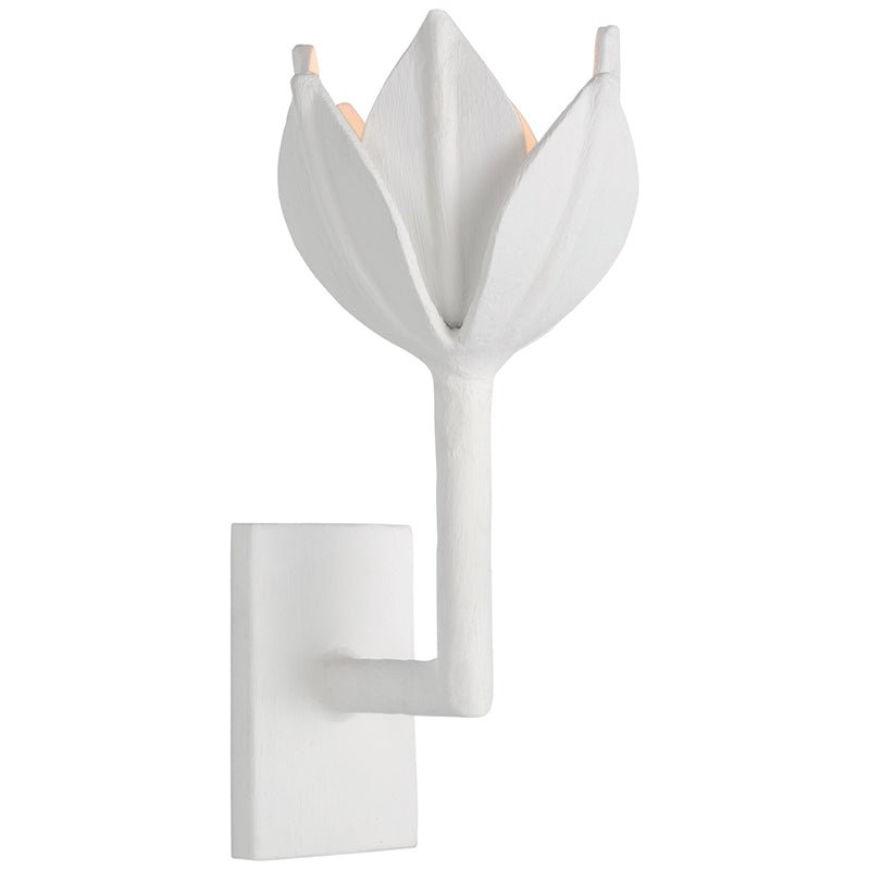 Clira aplique de pared Lotus floración en latón