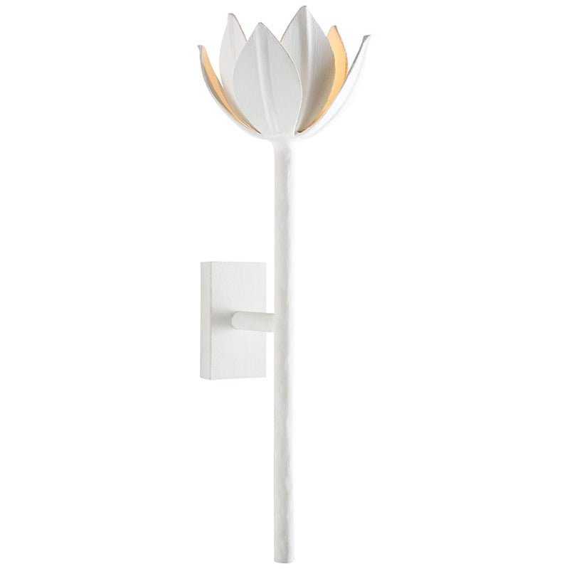 Clira aplique de pared Lotus floración en latón