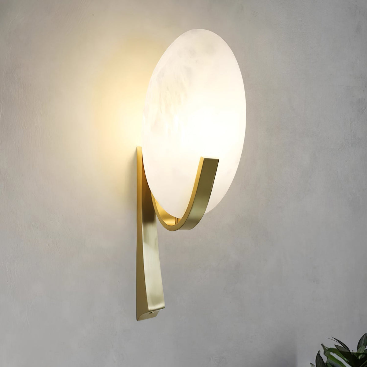 Avey aplique de pared moderno en alabastro con enchufe US