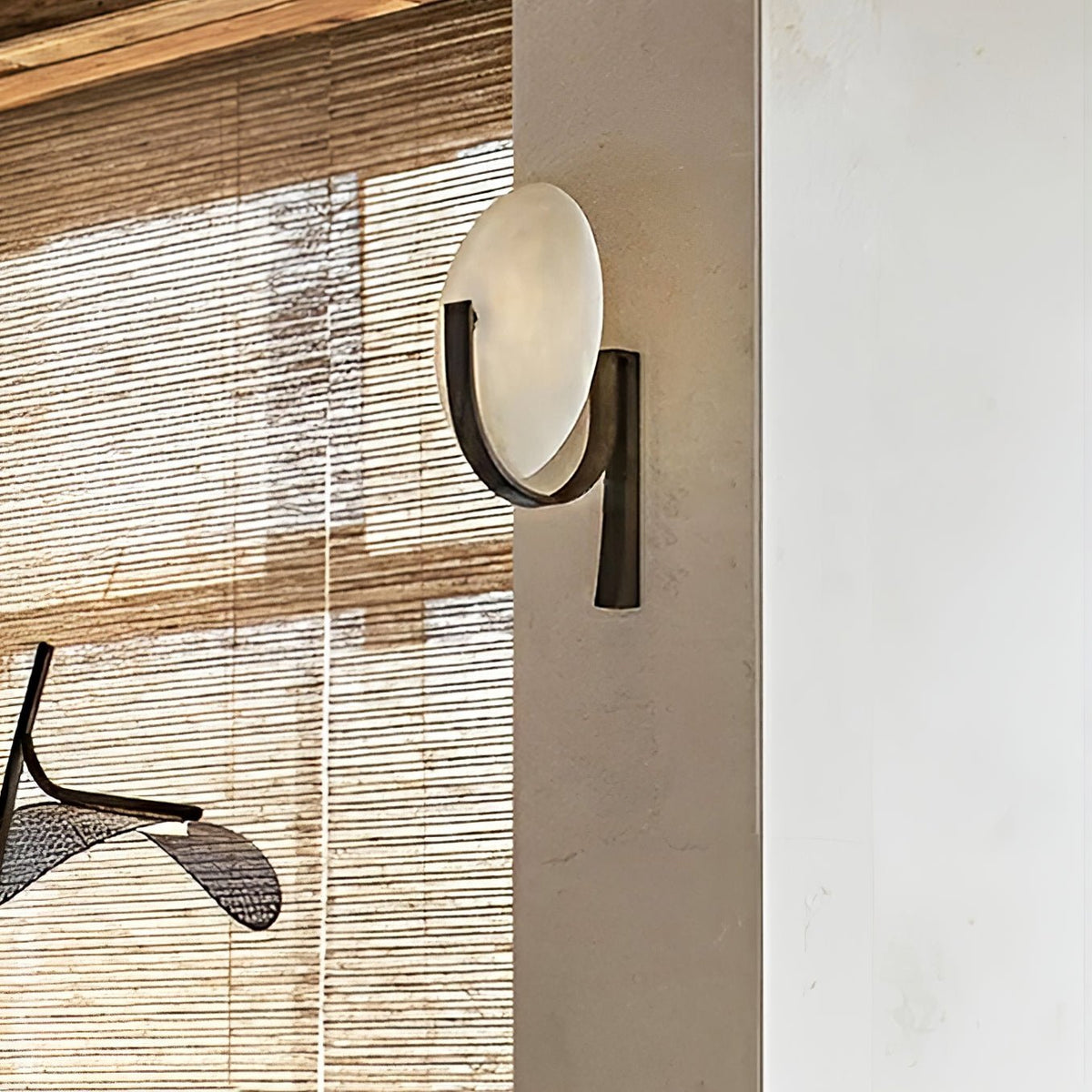 Avey aplique de pared moderno en alabastro con enchufe US