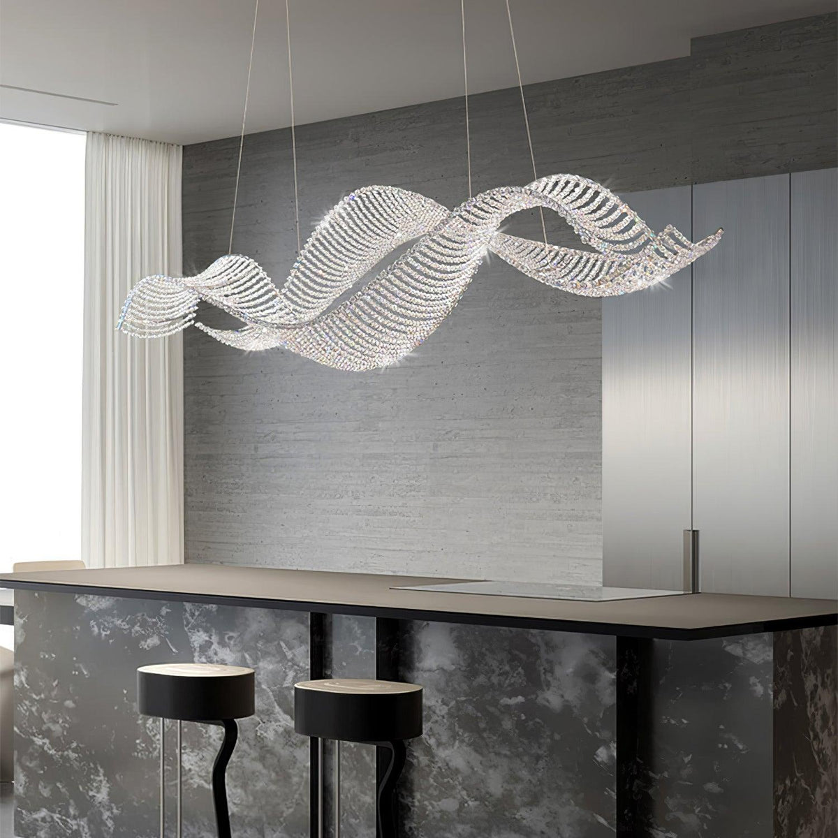 Caelox lámpara de araña postmoderna de lujo en cristal