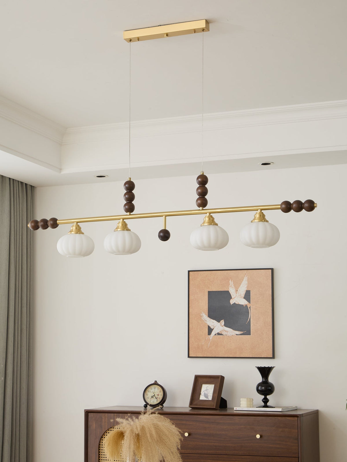 Zerinen lámpara colgante Premium nórdica de vidrio y madera