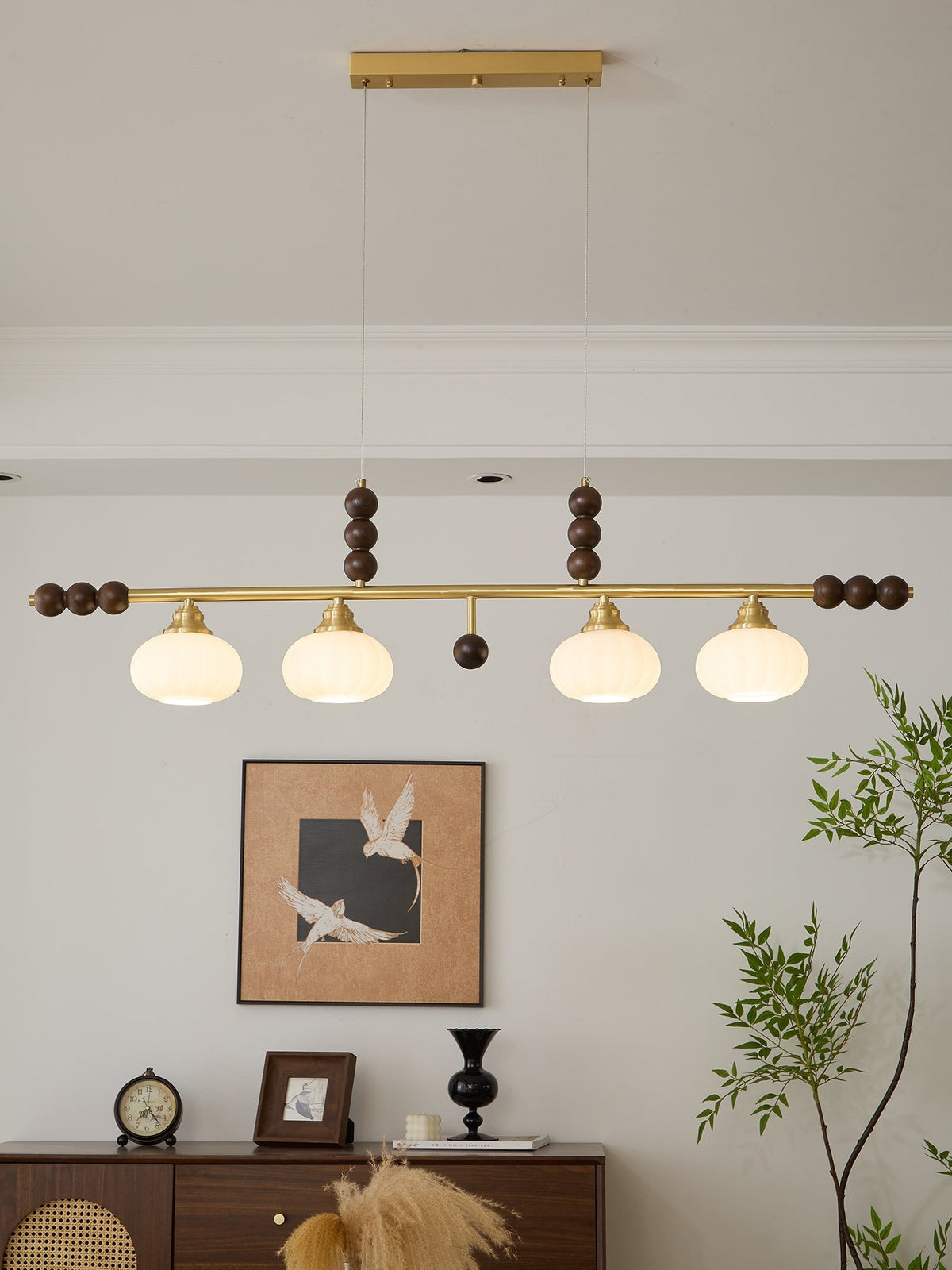 Zerinen lámpara colgante Premium nórdica de vidrio y madera