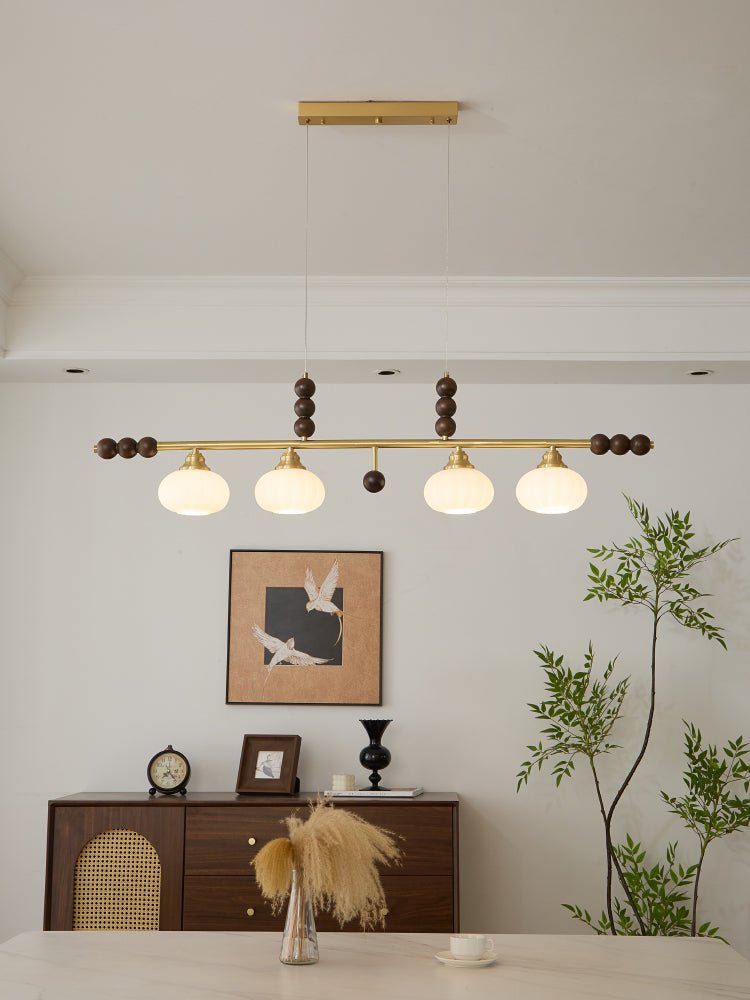 Zerinen lámpara colgante Premium nórdica de vidrio y madera