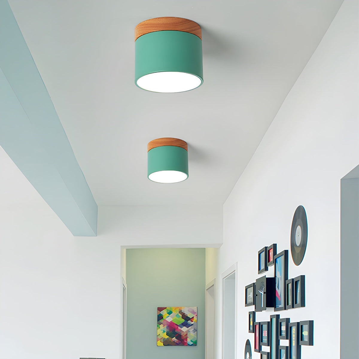 Caveleth lámpara de techo moderna minimalista de madera