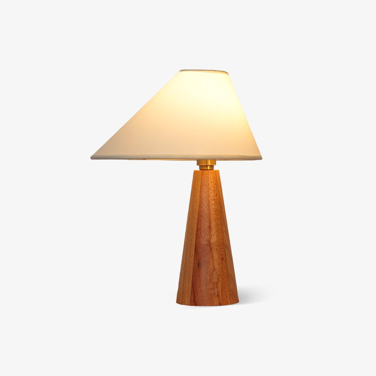 Mirose lámpara de mesa de madera y tejido rústico