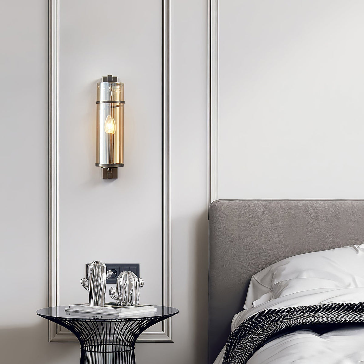 Niroxen aplique de pared de vidrio nórdico