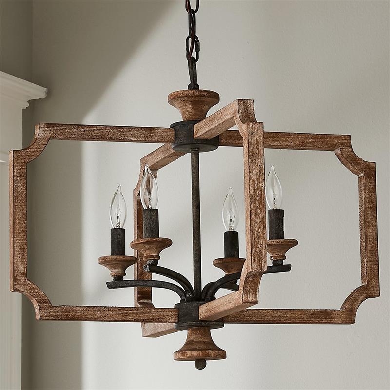 Eirikuvyi lámpara colgante Vintage Creatividad Metal madera Farol