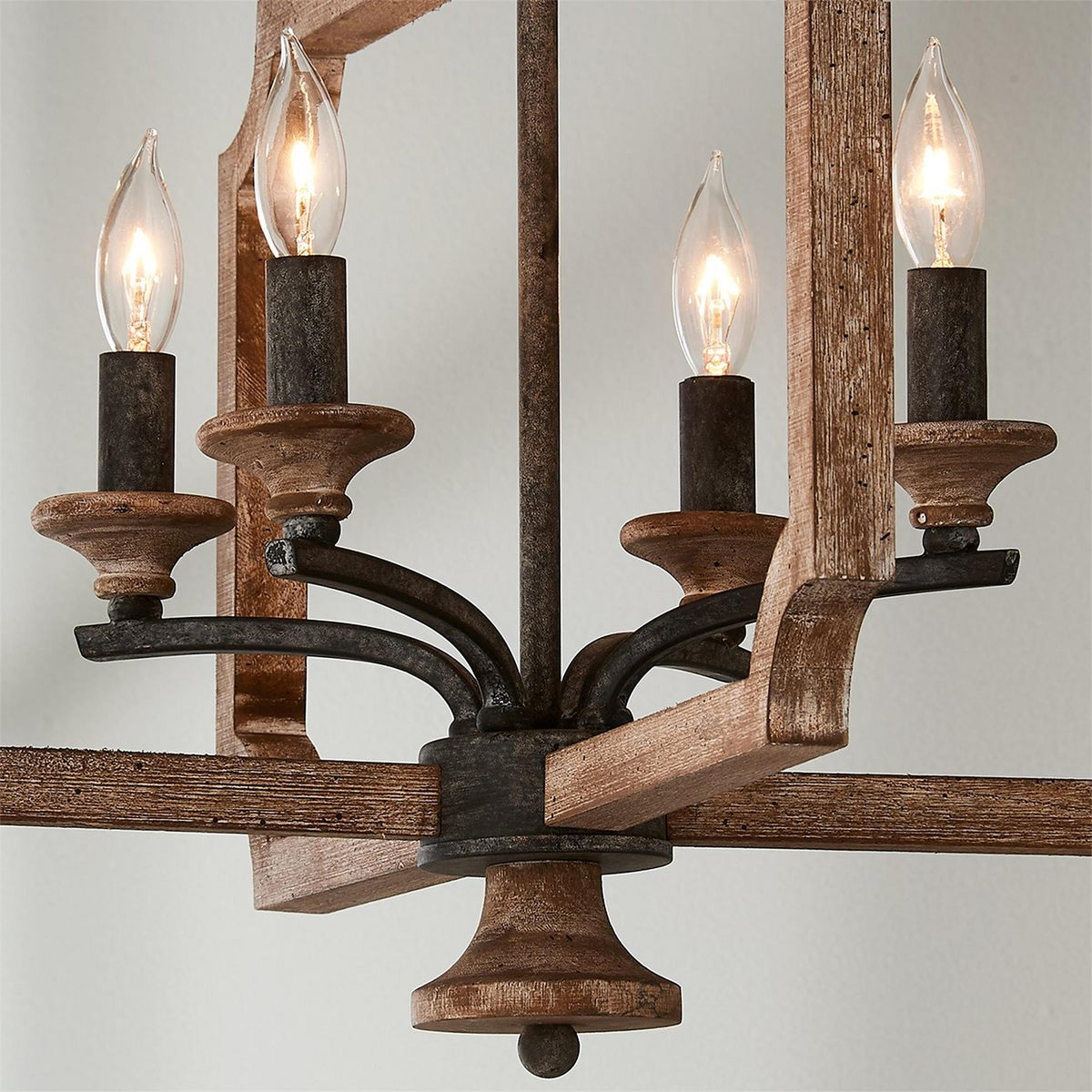 Eirikuvyi lámpara colgante Vintage Creatividad Metal madera Farol