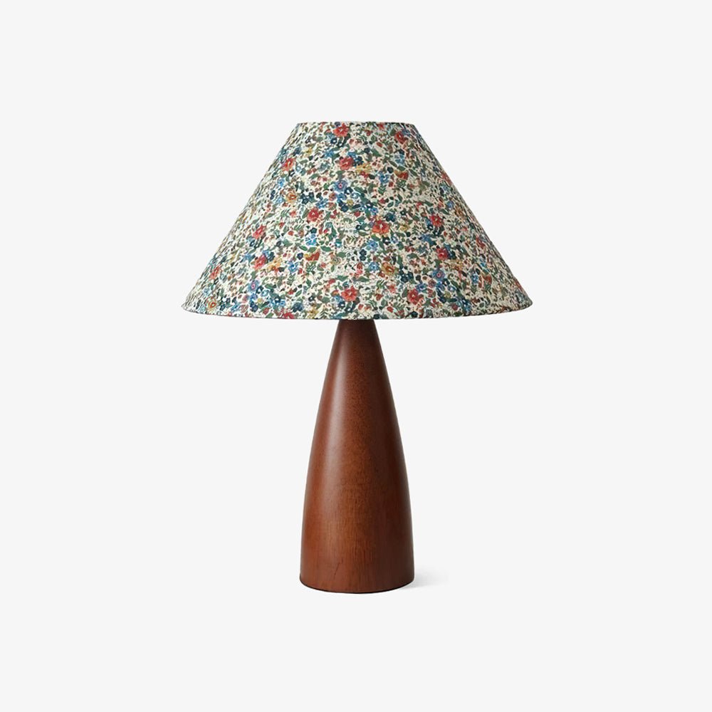 Ber lámpara de mesa vintage de madera