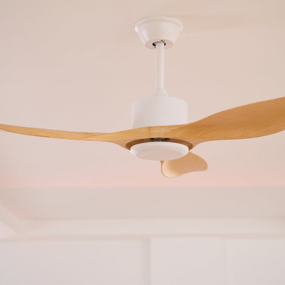 Aldaine Ventilador de techo minimalista de madera