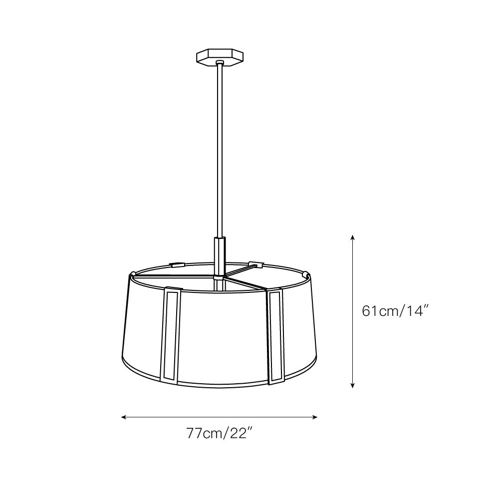 Gloruvyn lámpara de araña moderna minimalista de metal natural