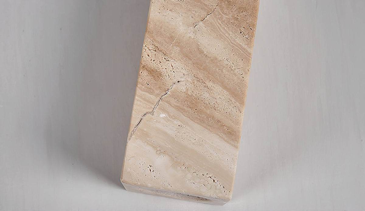 Valuaine lámpara de mesa travertino Tapered Block