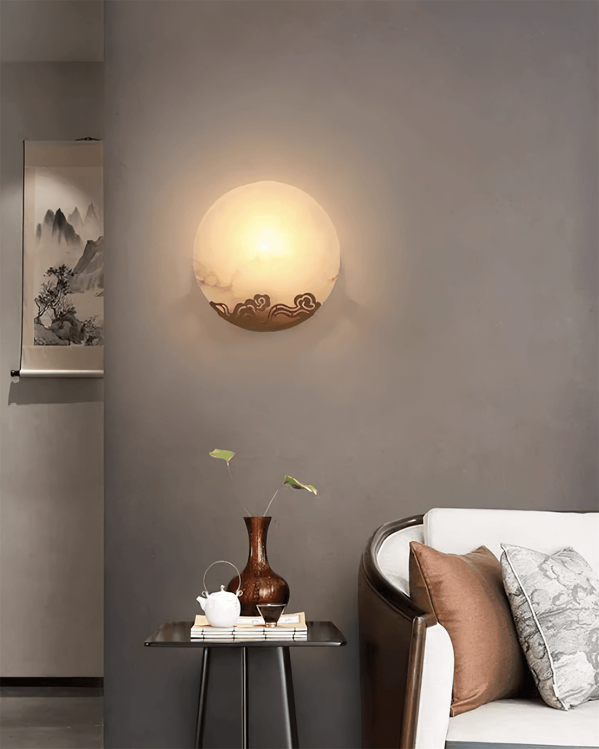 Eterna aplique de pared alabastro