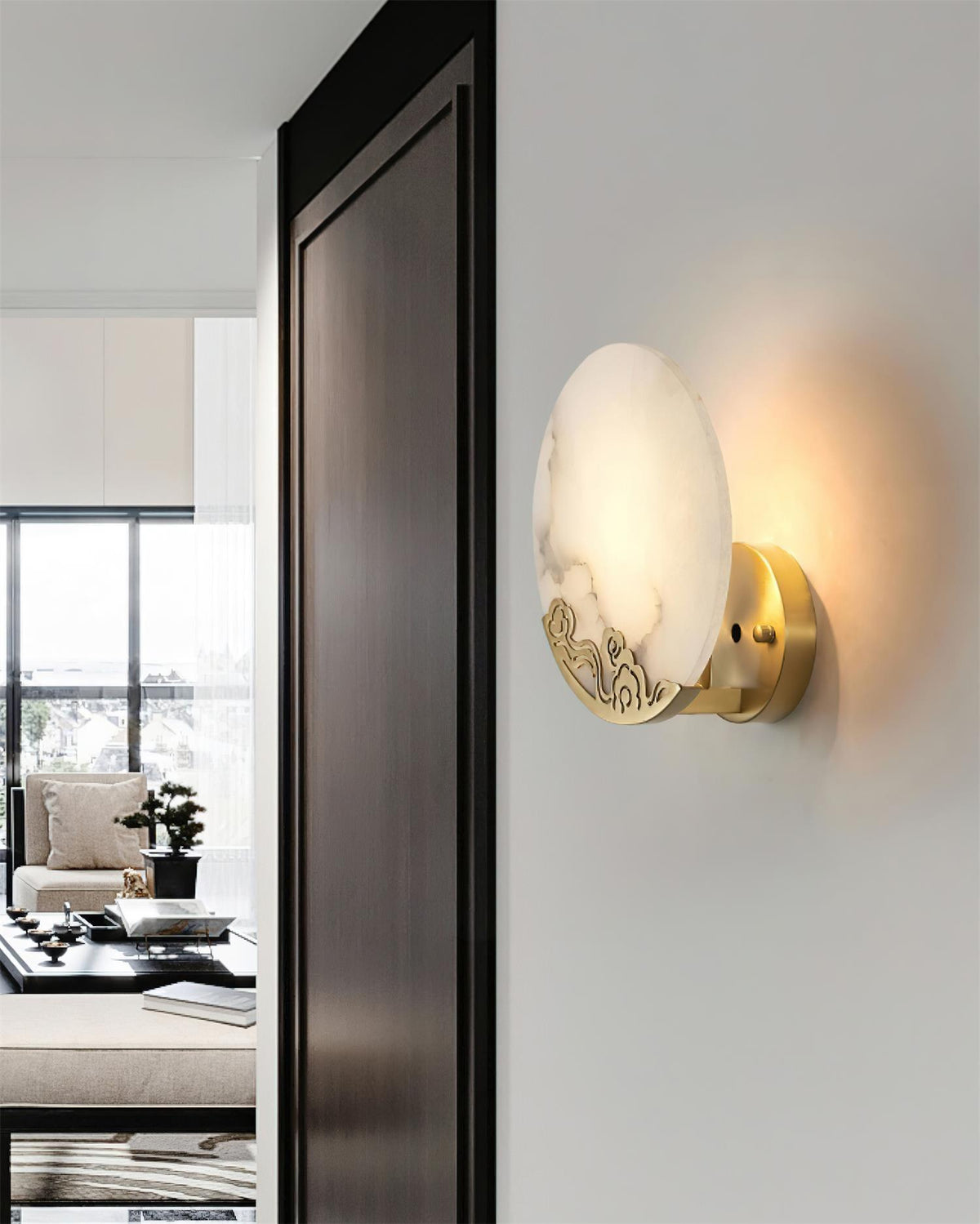 Eterna aplique de pared alabastro