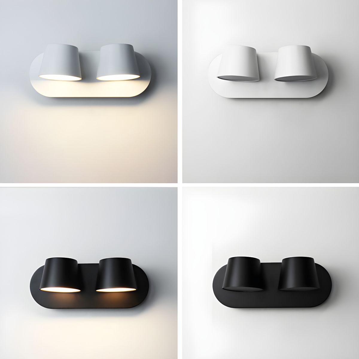 Aurlaeir aplique de pared regulable con enchufe enchufable