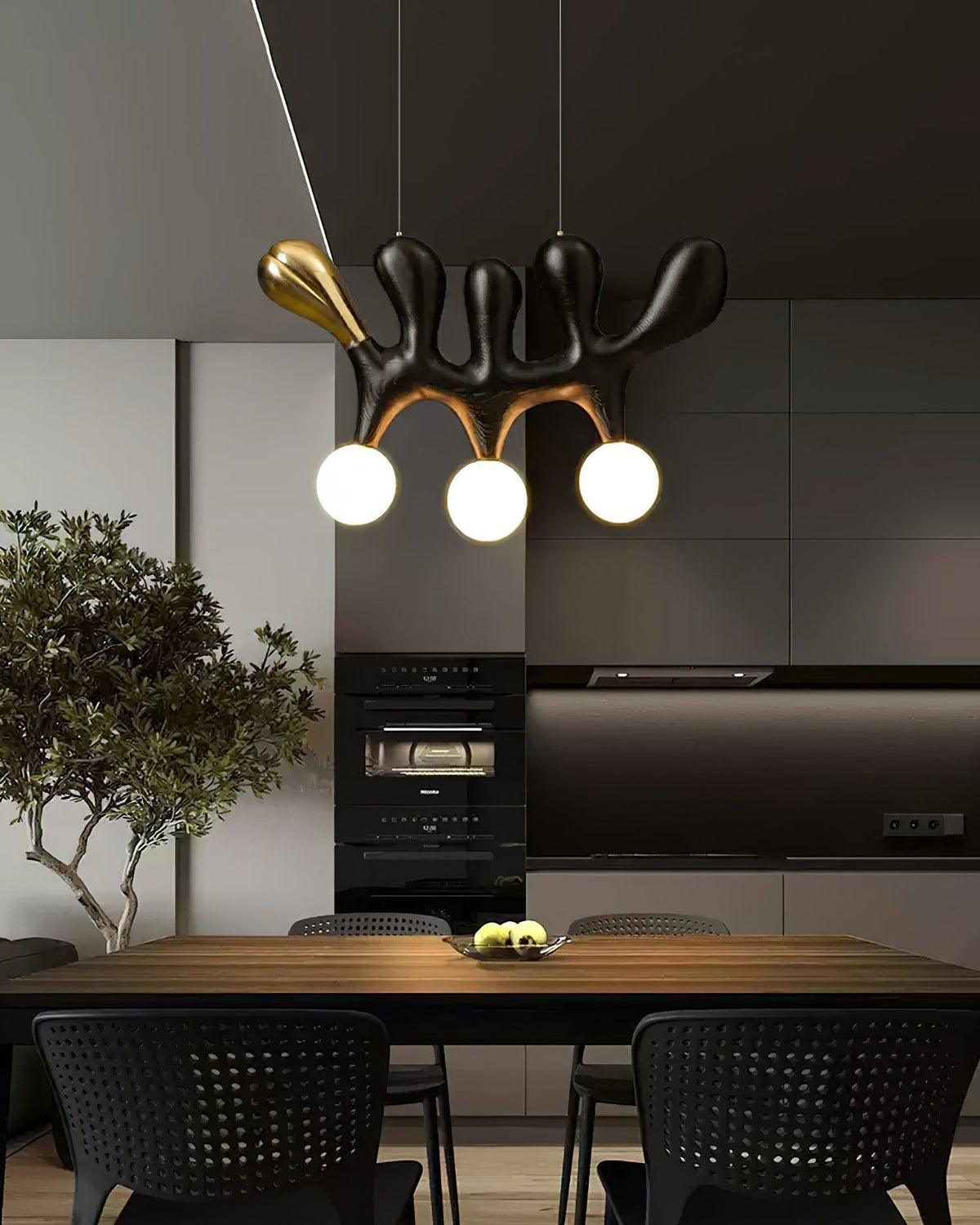 Sprout lámpara colgante contemporánea de madera
