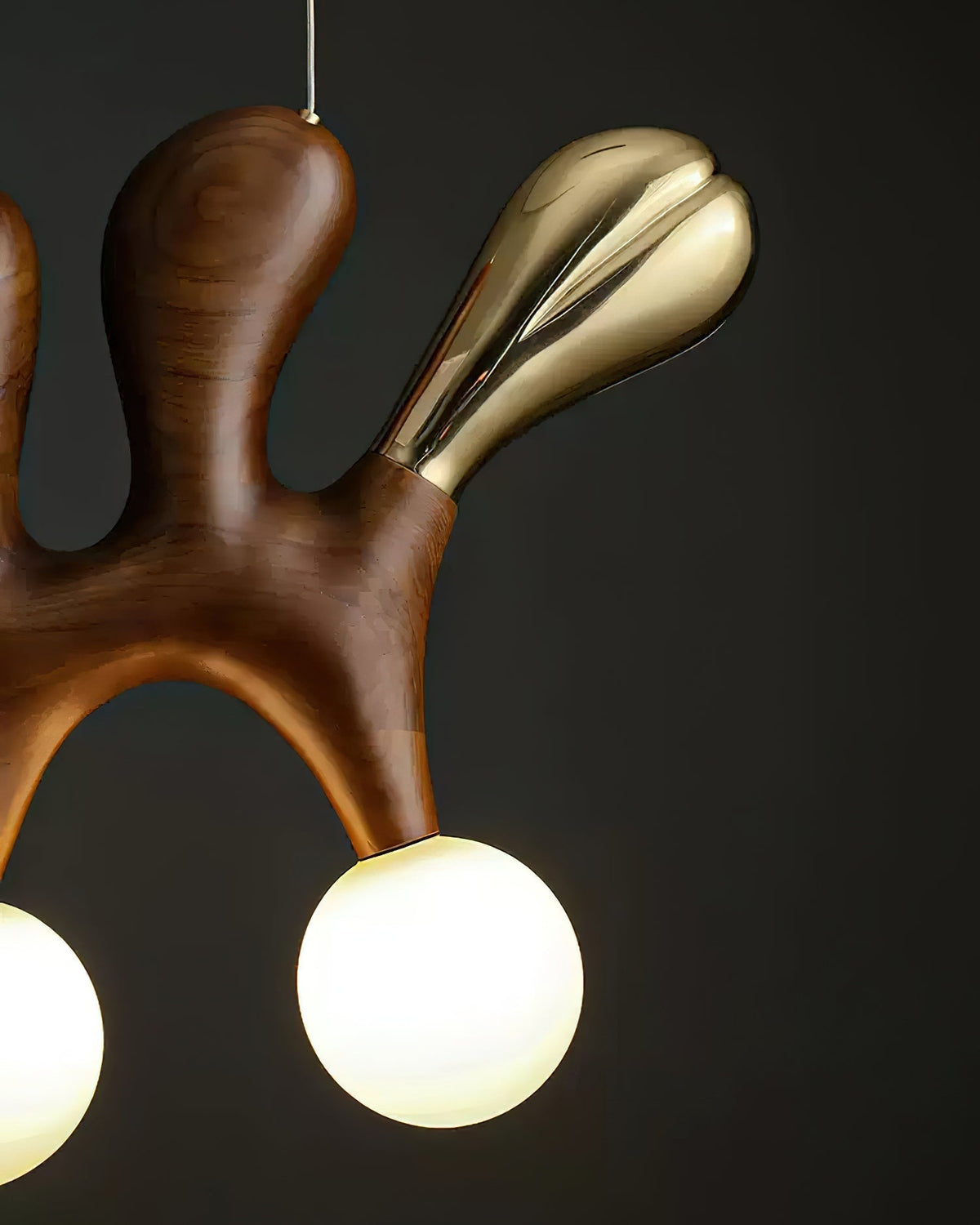 Sprout lámpara colgante contemporánea de madera