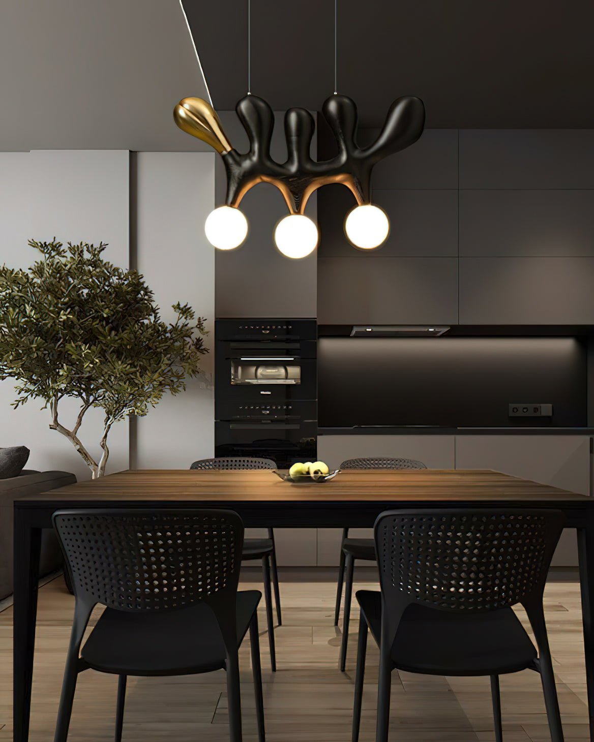 Sprout lámpara colgante contemporánea de madera