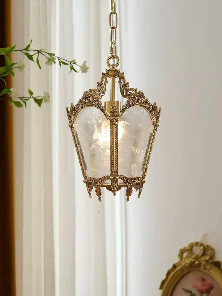Auririelle lámpara colgante de latón estilo Imperio antiguo y elegante