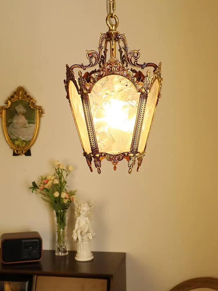Auririelle lámpara colgante de latón estilo Imperio antiguo y elegante