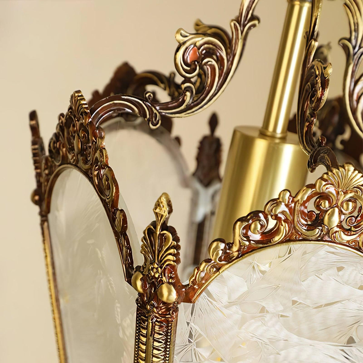 Auririelle lámpara colgante de latón estilo Imperio antiguo y elegante