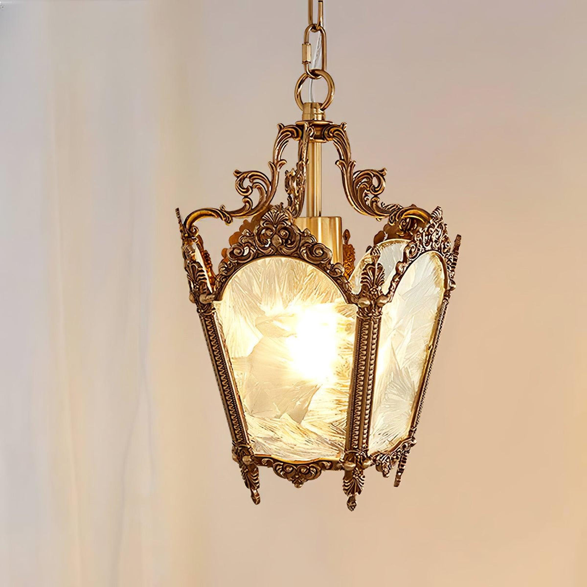 Auririelle lámpara colgante de latón estilo Imperio antiguo y elegante