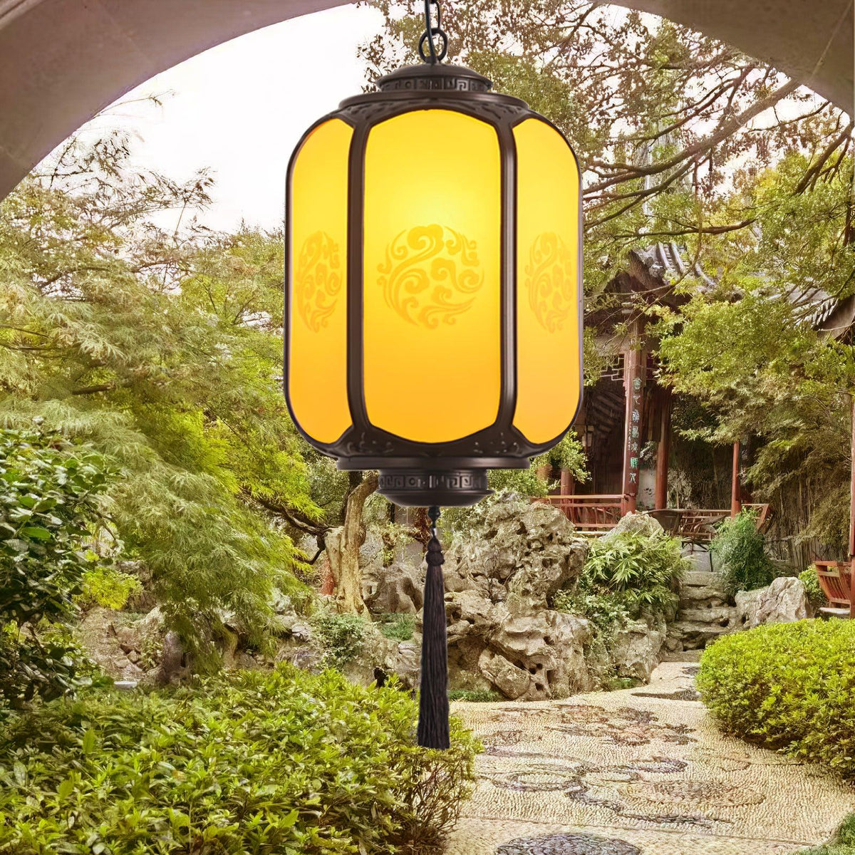 Dominex lámpara colgante Farol antiguo exterior rústico