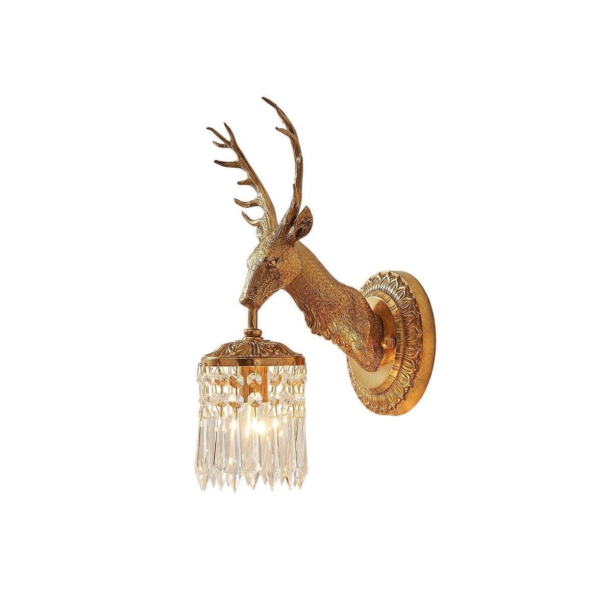 Antler aplique de pared de cristal