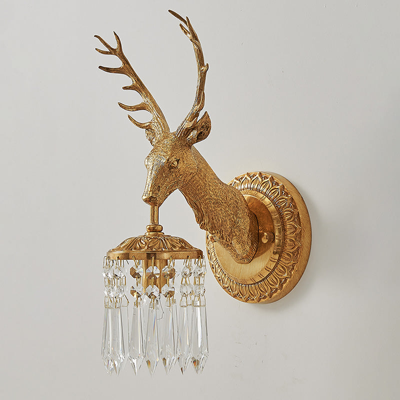 Antler aplique de pared de cristal