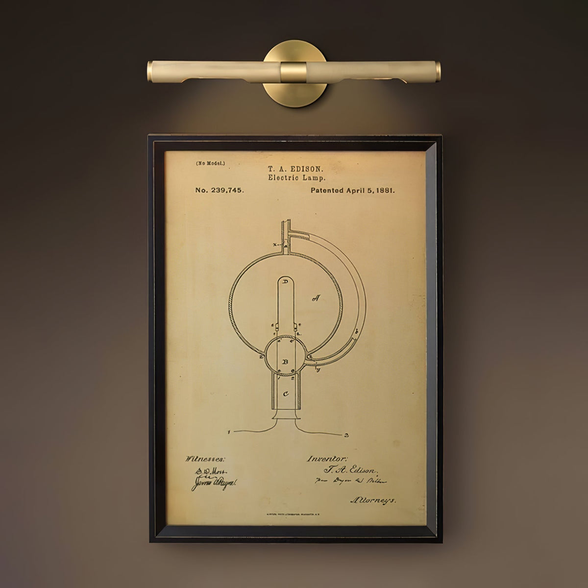 Sano aplique de pared moderno de latón LED